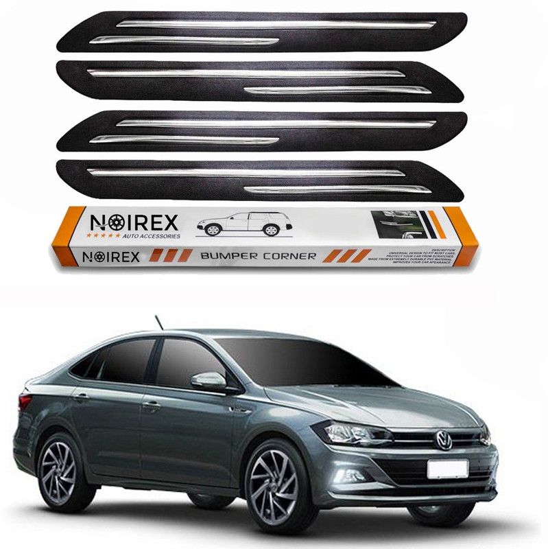 ZIMBER Rubber, Stainless Steel Car Bumper Guard  (Black, Pack of Pack Of 4, Volkswagen, Jetta)