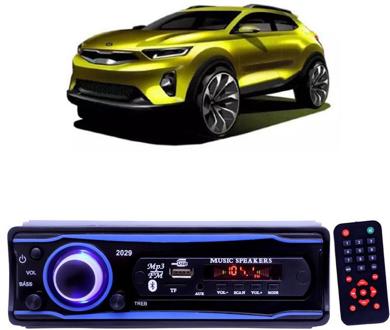 EverLand Blue 2029 USB/AUX/SD/BLUETOOTH/FM/MP3 BOOM MASTER STANDARD- E 234 Car Stereo  (Single Din)