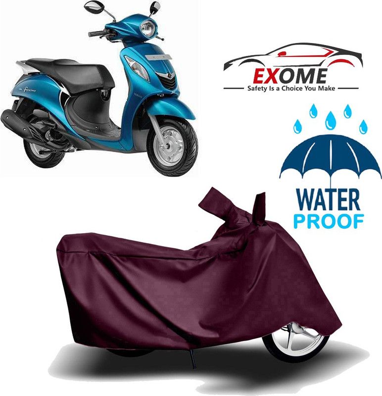 EXOME Two Wheeler Cover for Yamaha  (Fascino, Maroon)