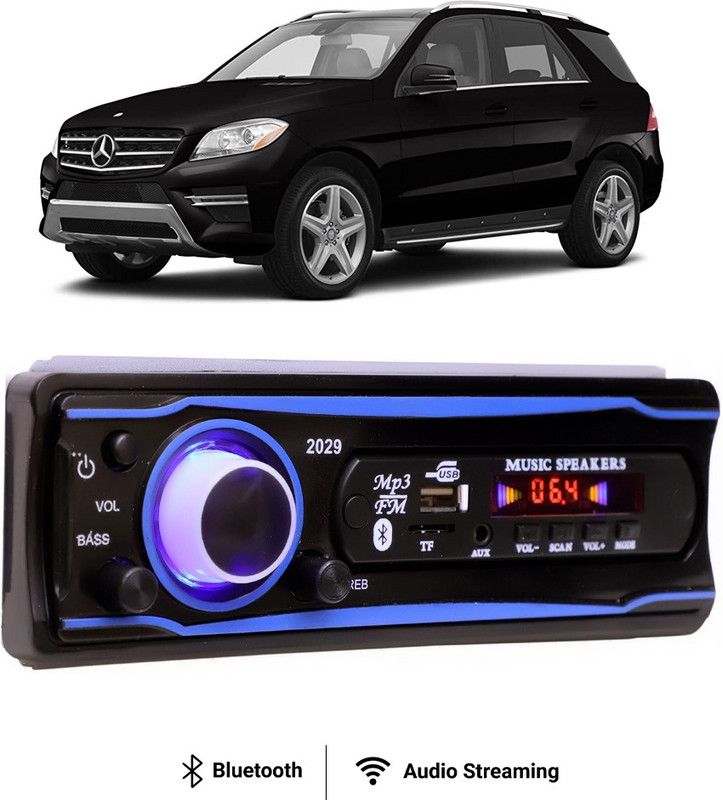 Purpleheart Blue Stereo-999 BLUETOOTH/USB/SD/AUX/FM/MP3 (BLUE & Black)P-404 Car Stereo  (Single Din)