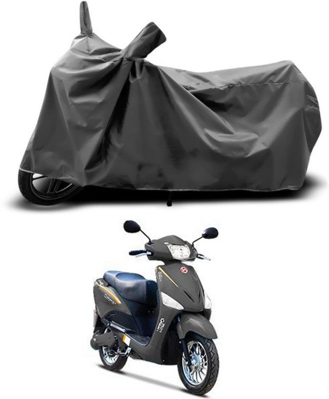 SEBOMGO Waterproof Two Wheeler Cover for Hero  (Electric Optima, Grey)