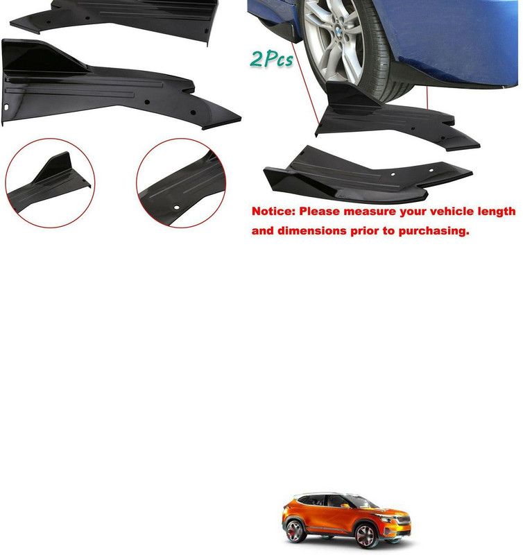 XZRTZ Rear Bumper Splitter Lip Diffuser Wrap Angle Anti-Scratch Protection D107 Matte, Glossy, Chrome Hyundai Universal For Car Rear Garnish