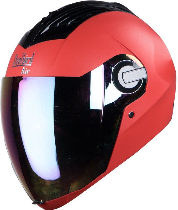 Steelbird Air SBA-2 Motorbike Helmet  (Red, Black)