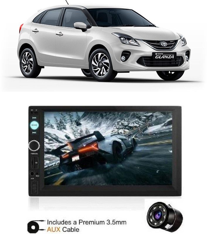 Dvis 7Inch HD DoubleDin TouchScreen with Rear View Camera Support With Camera D-20 Car Stereo  (Double Din)