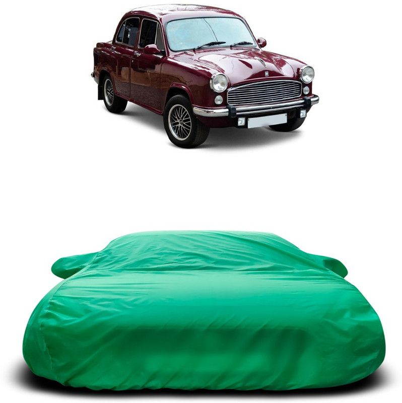 Ascension Car Cover For HM Ambassador MPFi (With Mirror Pockets)  (Green)