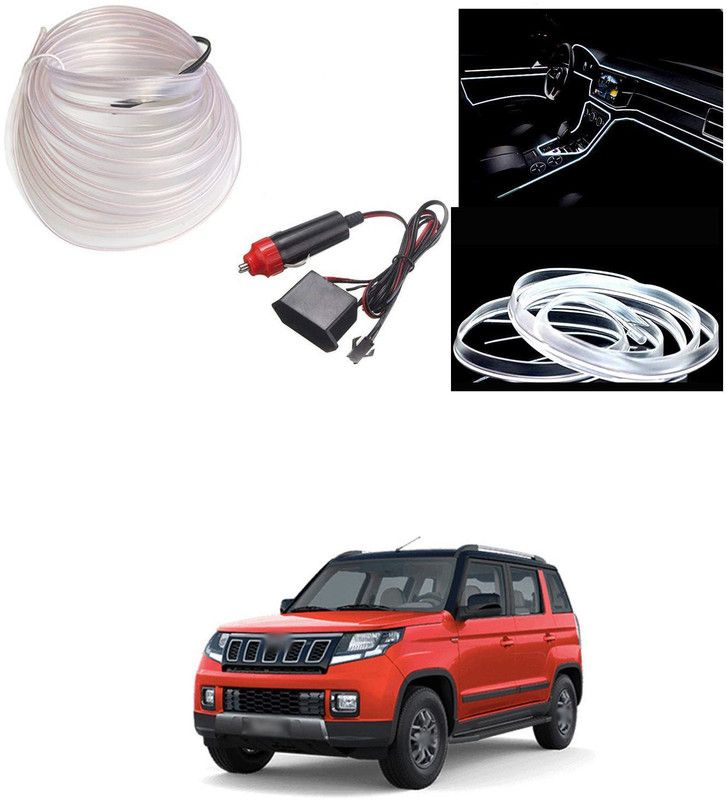 PECUNIA LED EL Wire Neon Cool Light Lamp Kit String Strip Interior Trim Dash 640 Headlight Car, Motorbike LED for Mahindra (12 V, 12 W)  (Universal For Car, Pack of 1)