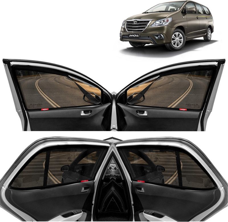 Kingsway Side Window Sun Shade For Toyota Innova  (Black)