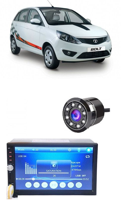 JBRIDERZ FIX BT SCREEN WITH LED CAMERA FOR ALL CARS E 510 Car Stereo  (Double Din)