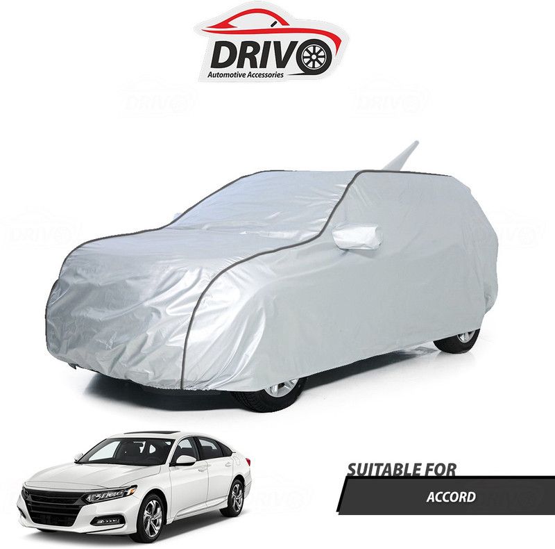 Drivo Car Cover For Honda Accord (With Mirror Pockets)  (Silver)