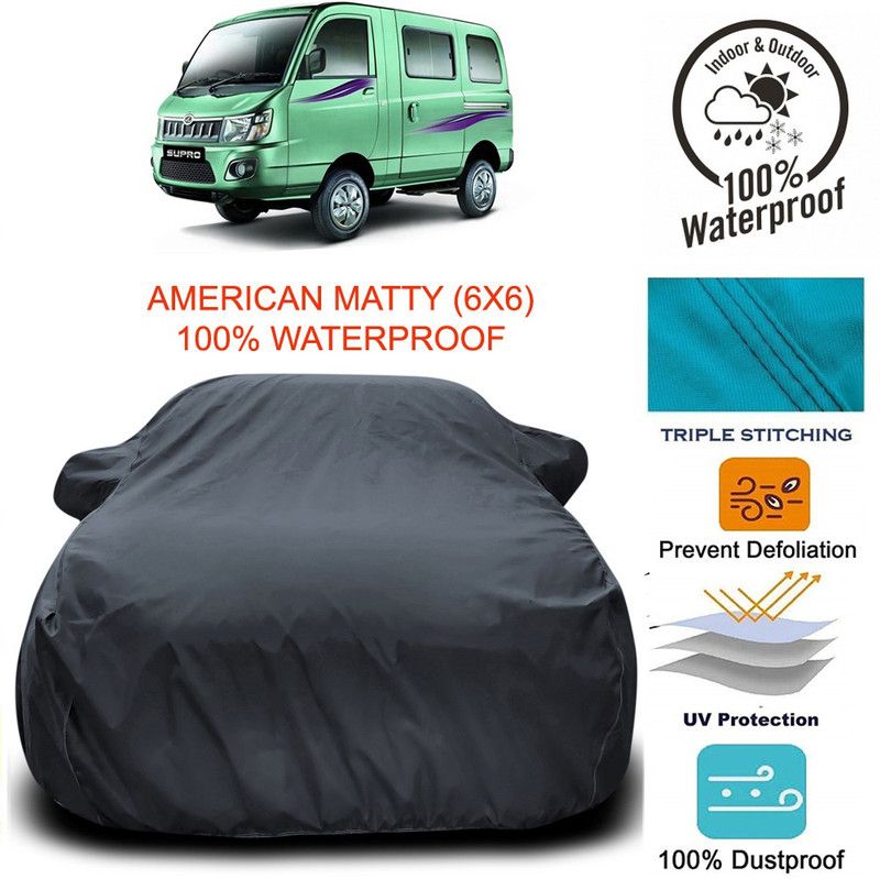 MoTRoX Car Cover For Mahindra Supro (With Mirror Pockets)  (Grey)