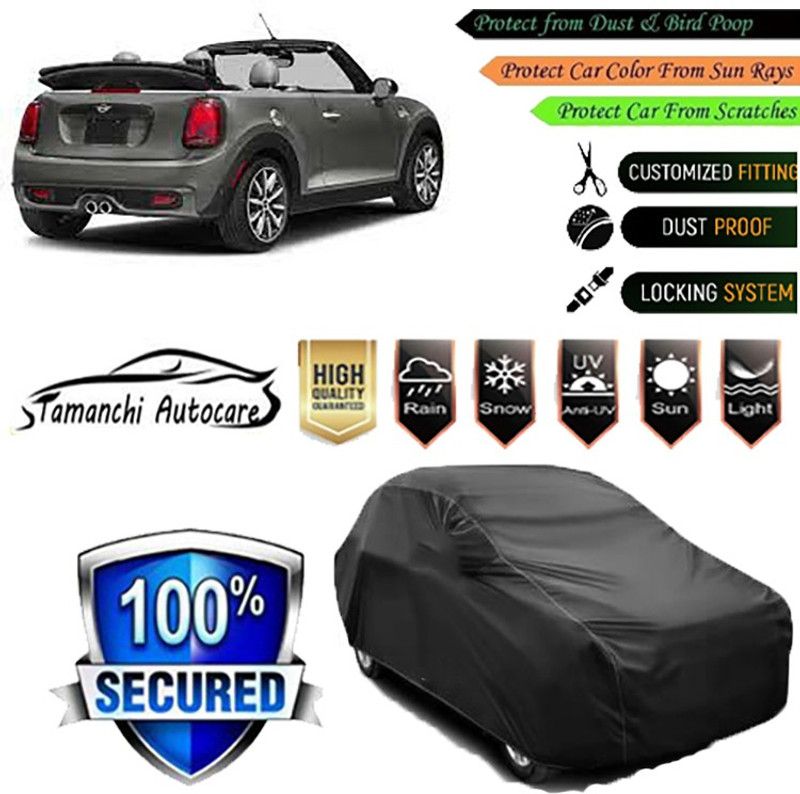 Tamanchi Autocare Car Cover For Mini Cooper  (Black)