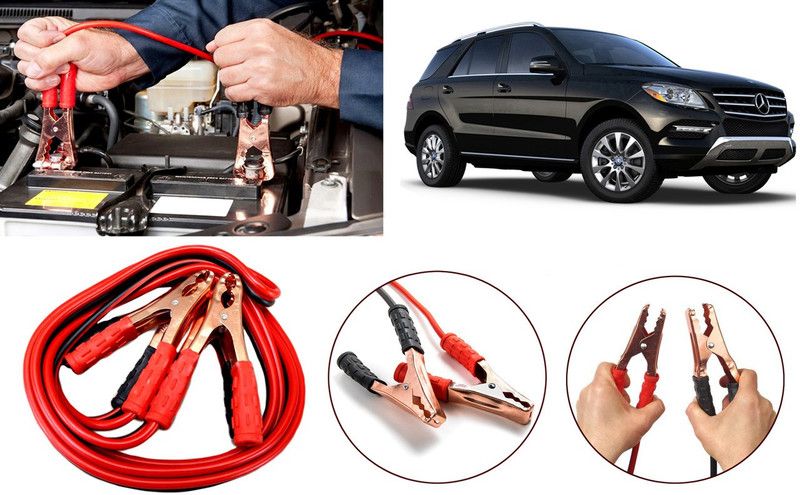 Auto Kite Heavy Duty Jumper Booster Cables Anti Tangle Copper Core 6Ft Wire ML250 6 ft Battery Jumper Cable  (Pack of 1)