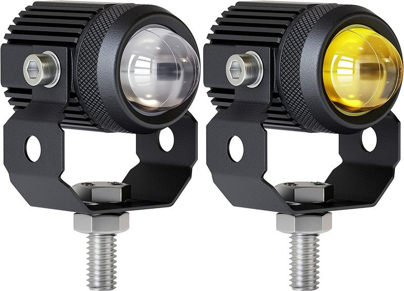 LOVMOTO Universal ini Drive LED Fog Light Double Color for Car and Bikes Brake Light, Side Marker, Back Up Lamp, Fog Lamp, Interior Light, Tail Light, Mirror Light Car LED (12 V, 12 W)  (Universal For Bike, Universal For Car, Pack of 2)