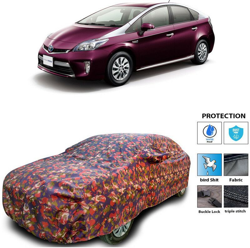 AutoTiger Car Cover For Toyota Prius Facelift (With Mirror Pockets)  (Multicolor)