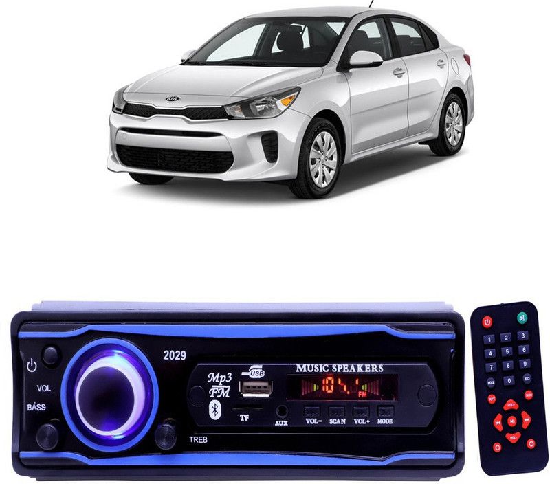 Purpleheart Blue 2029 USB/AUX/SD/BLUETOOTH/FM/MP3 BOOM MASTER STANDARD- P235 Car Stereo  (Single Din)