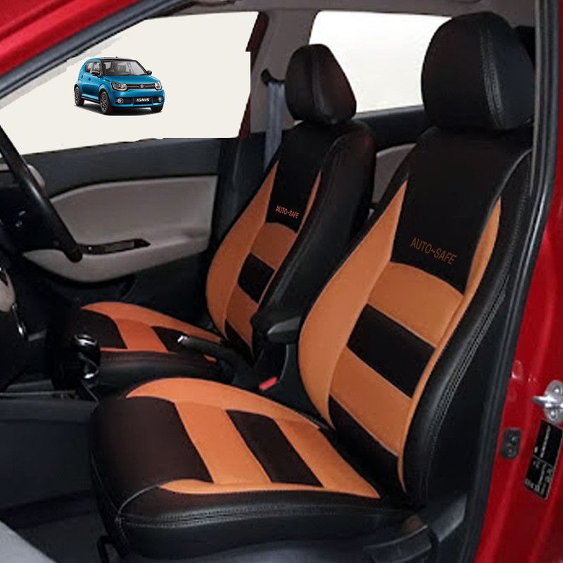 AutoSafe Leather Car Seat Cover For Maruti Ignis  (4 Seater, 2 Back Seat Head Rests)
