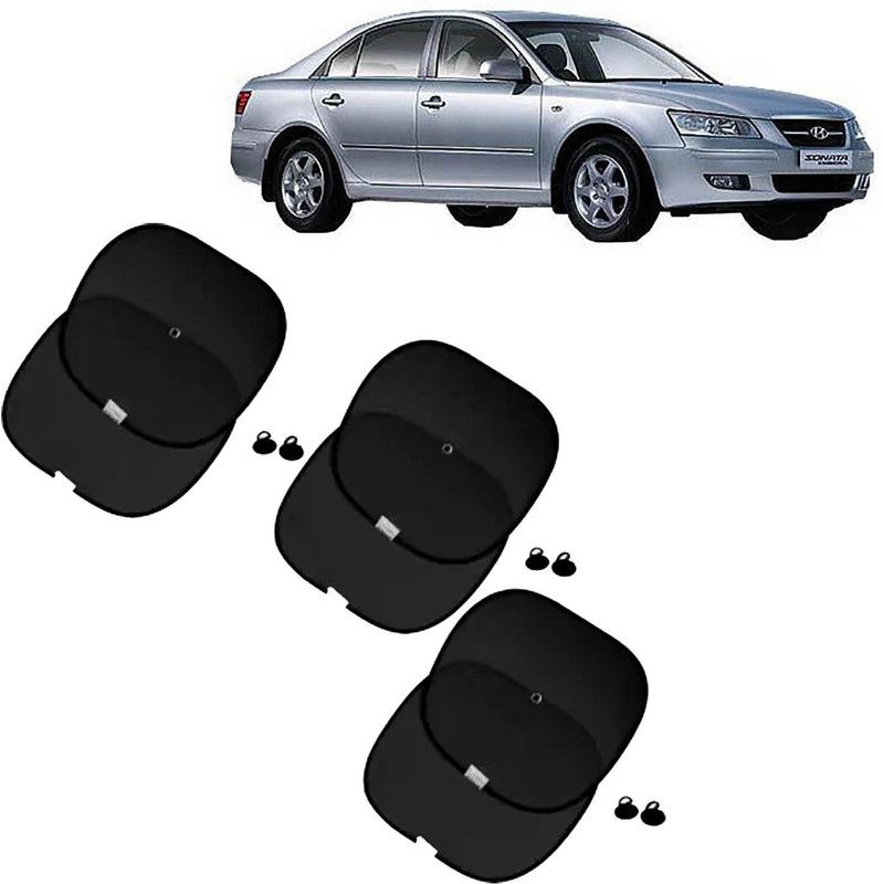 aksmit Side Window Sun Shade For Hyundai Sonata Embera  (Black)