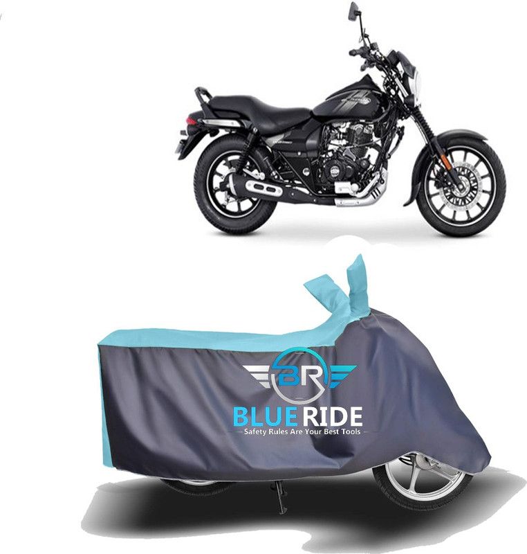 BLUERIDE Two Wheeler Cover for Bajaj  (Avenger 160 Street, Blue, Grey)