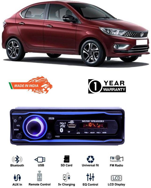 Bluedrum Blue 2029 USB/AUX/SD/BLUETOOTH/FM/MP3 BOOM MASTER STANDARD- B-D554 Car Stereo  (Single Din)