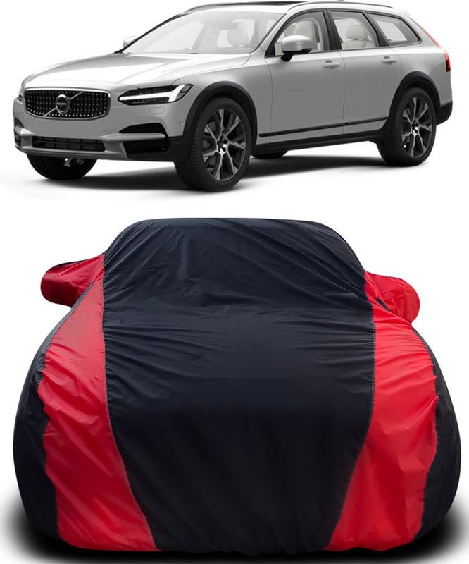 Genipap Car Cover For Volvo V90 (With Mirror Pockets)  (Black, Red)