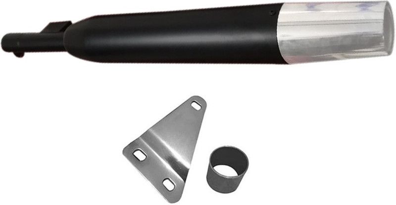 Dhe Best Bob Harley Front Chrome Gol Glasswool / Filter Royal Enfield Twin Full Exhaust System  (Mild Steel)