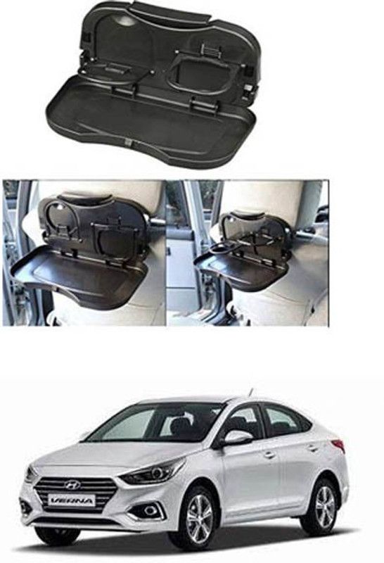FKOK Car Travel Plastic Fold able Meal Drink Cup Tray For Fluidic Verna Car Trash Bin Bag