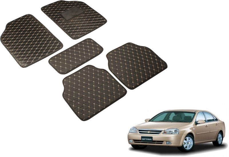 Auto Hub Leatherite Standard Mat For Chevrolet Optra  (Black)