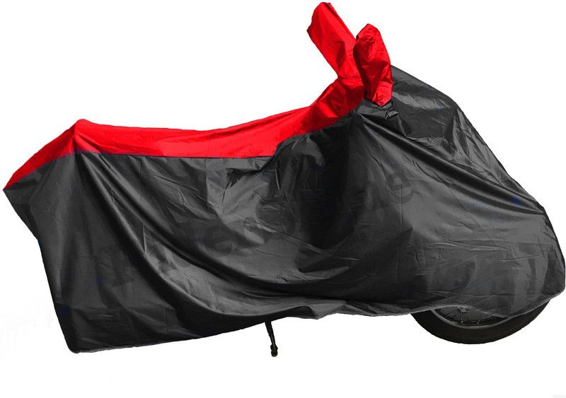 RiderShine Waterproof Two Wheeler Cover for Honda  (CB 500, Black, Red)