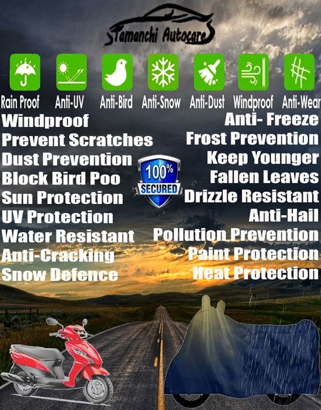 Tamanchi Autocare Waterproof Two Wheeler Cover for Suzuki  (Blue)