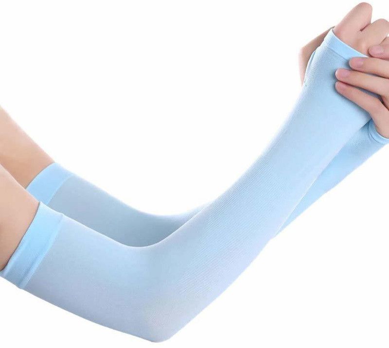 VT VIRTUE TRADERS Cotton Arm Sleeve For Men & Women  (L, Blue)