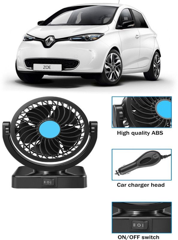 Amulite Cooling Car Fan 360 Degree Rotatable For vehicle-G-CF 422 Car Interior Fan  (12 V)