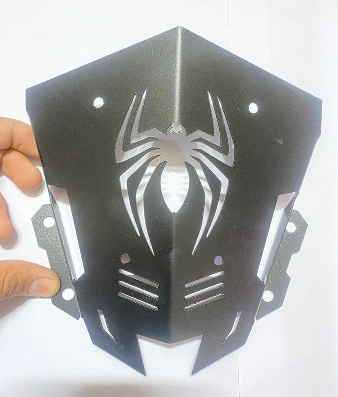 Auto MT SPIDERMAN METAL VISOR Windscreen Wind Deflector Short Visor Yamaha MT15 MT-15 Bike Fairing Kit