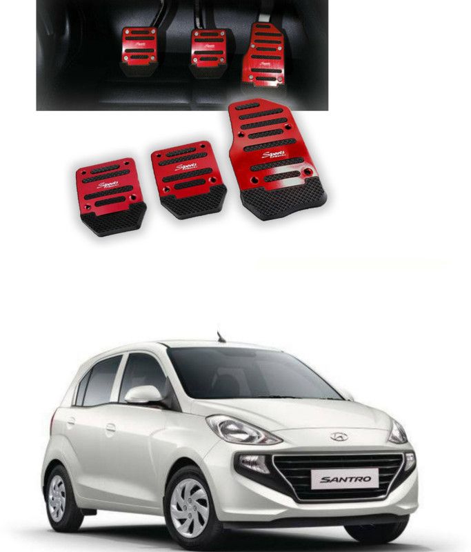 Gadiparts ™ Non-Slip Manual Red Guj Car Pedal Kit Cover for Santro Xing Car Pedal