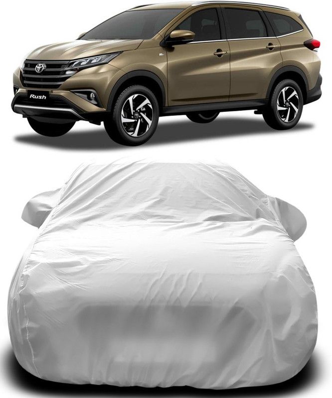 AutoBurn Car Cover For Toyota Rush (With Mirror Pockets)  (Silver)