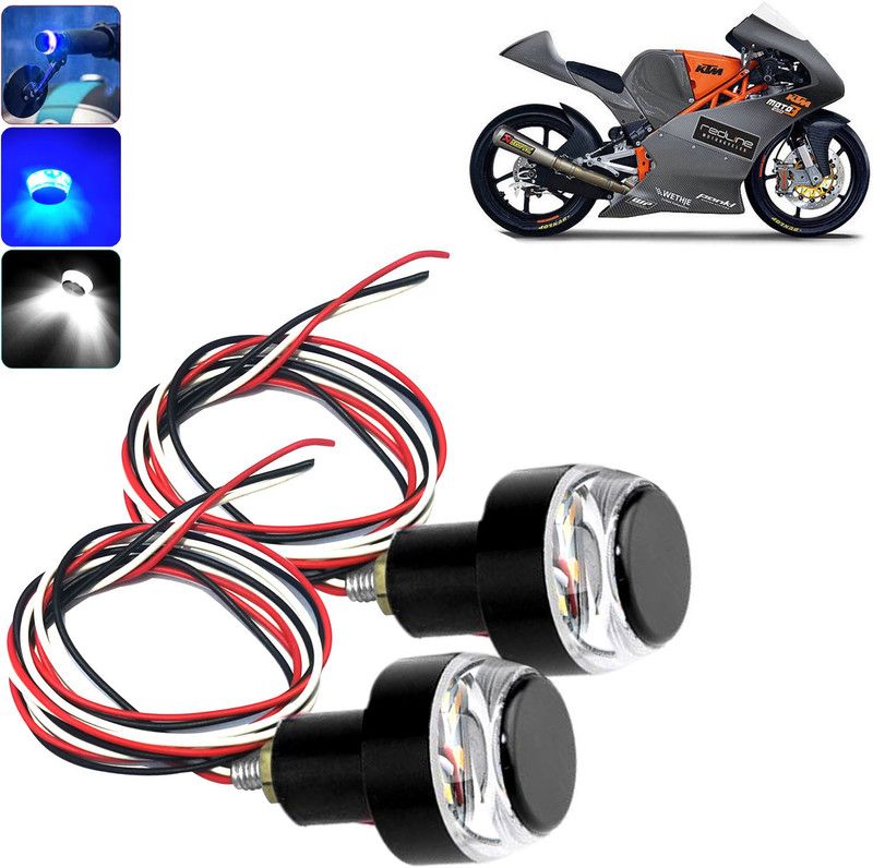 DvineAutoFashionZ LED Indicator Light for Dream(Blue, White)_HLBLU97 Bike Handlebar Weights  (2 Black)