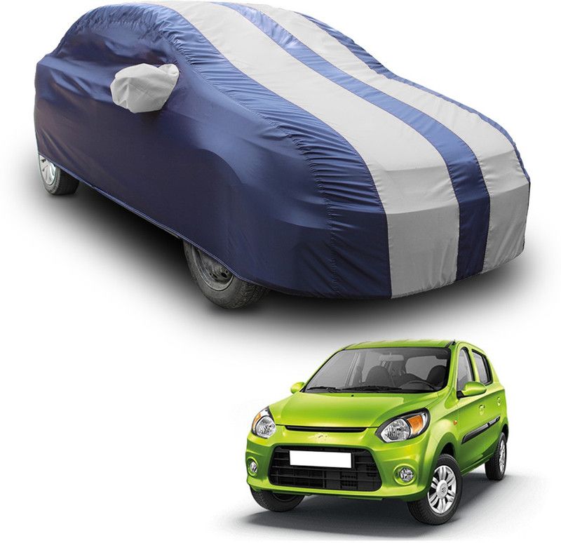 SS FOR YOUR SMART NEEDS Car Cover For Maruti Alto 800 VXI (With Mirror Pockets)  (White, Blue, For 2016, 2017, 2018, 2019 Models)