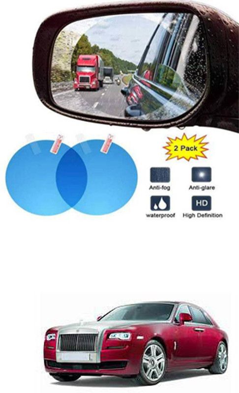 Etradezone Smart Slide Car Rear view Mirror Waterproof Membrane Anti-Fog Anti-Glare Film Sticker Rain Shield Accessories 9 cm For:-Rolls Royce Ghost Car Mirror Rain Blocker  (White)