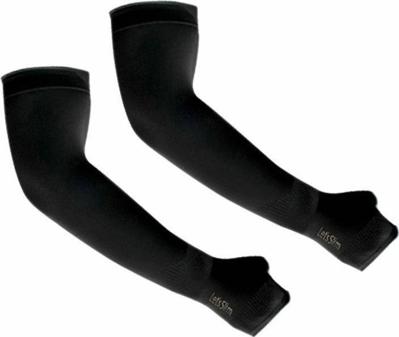 Auto Hub Cotton, Nylon Arm Sleeve For Men & Women  (Free, Black)