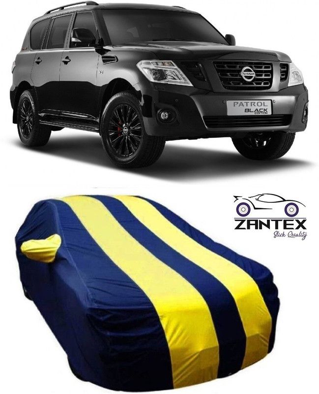 ZANTEX Car Cover For Nissan Patrol (With Mirror Pockets)  (Blue, Yellow)
