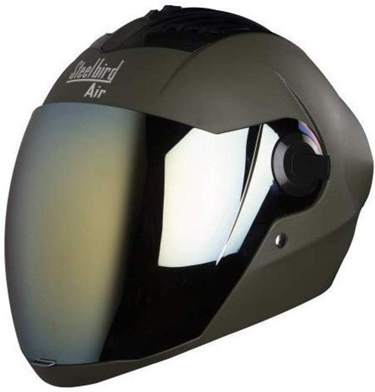 Steelbird Air SBA-2 MATT DOUBLE VISOR Motorbike Helmet  (BATTLE GREEN)