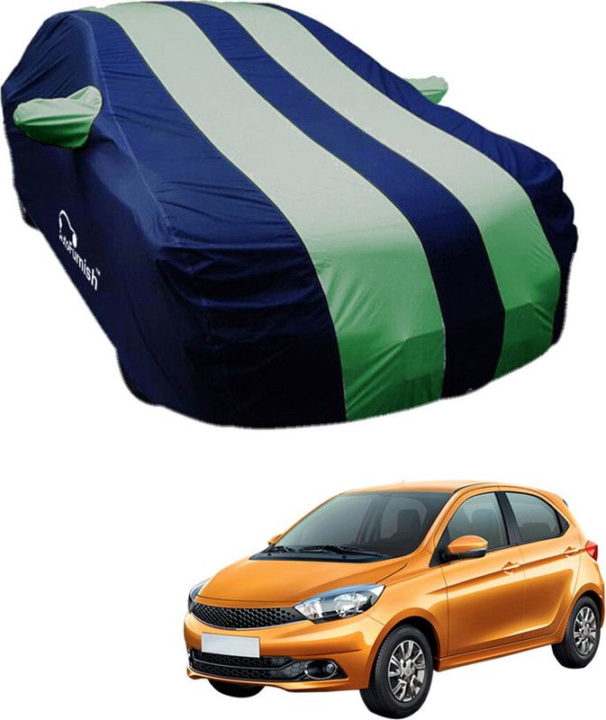 AutoFurnish Car Cover For Tata Tiago (With Mirror Pockets)  (Blue, Green)