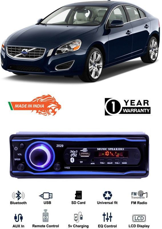 Genipap Blue 2029 USB/AUX/SD/BLUETOOTH/FM/MP3 BOOM MASTER STANDARD- GP621 Car Stereo  (Single Din)