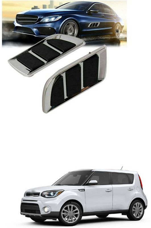 PROEDITION Car Fender Side Vents ABS Fender Stickers Decorative Air Flow A106 Matte, Glossy, Chrome Hyundai SantaFe Side Garnish