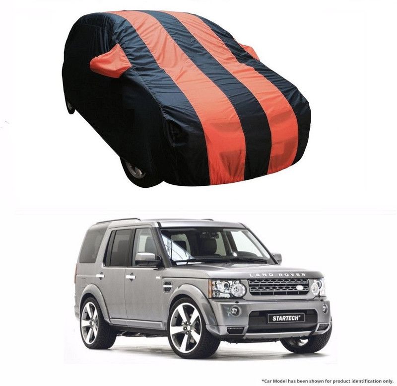 Flipkart SmartBuy Car Cover For Land Rover Discovery (With Mirror Pockets)  (Orange, Blue)