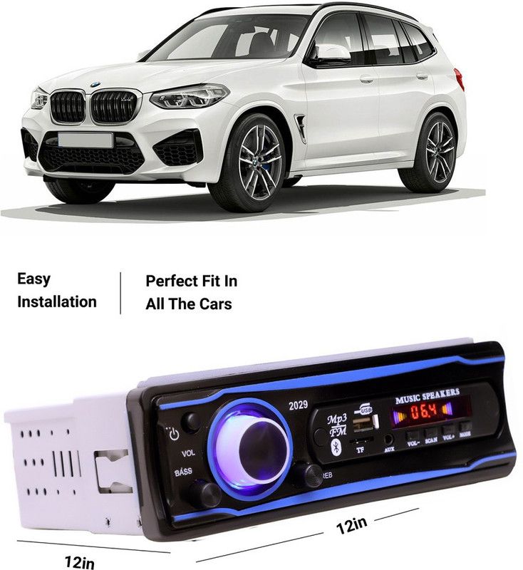EverLand Blue Stereo-999 BLUETOOTH/USB/SD/AUX/FM/MP3 (BLUE & Black)-0-73 Car Stereo  (Single Din)