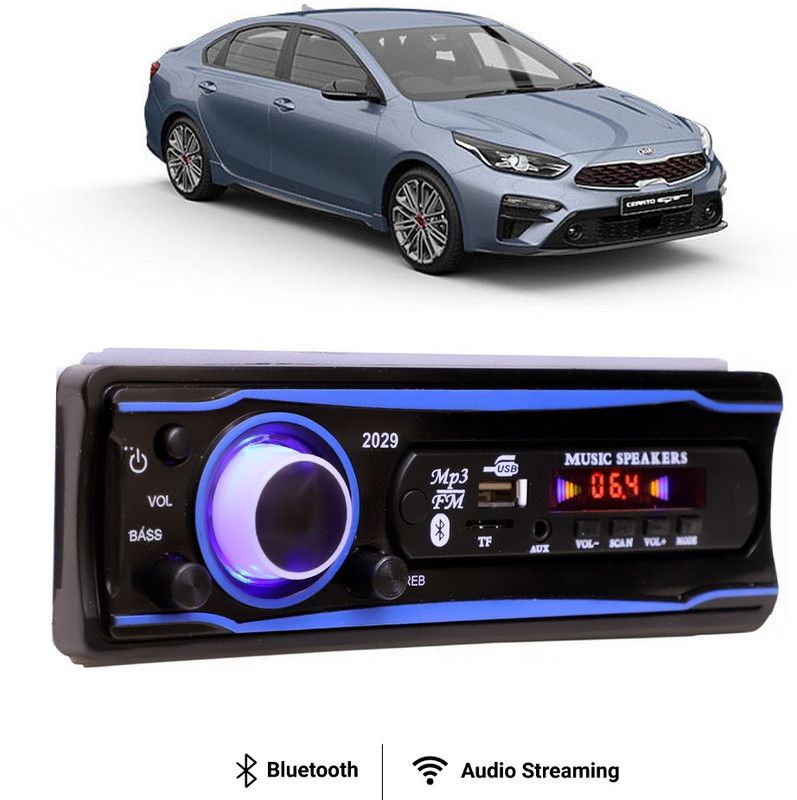 Purpleheart Blue Stereo-999 BLUETOOTH/USB/SD/AUX/FM/MP3 (BLUE & Black)P-230 Car Stereo  (Single Din)