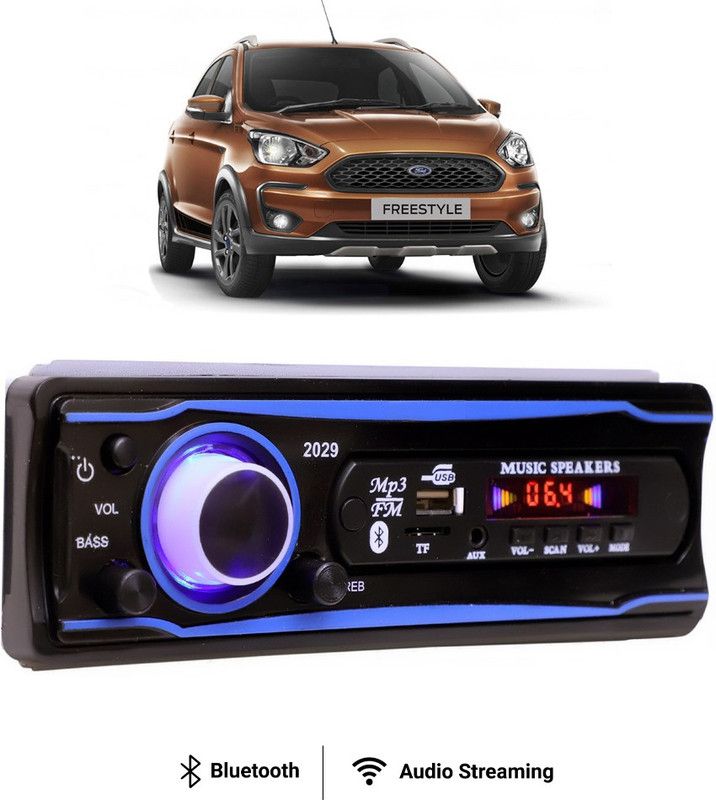 Purpleheart Blue Stereo-999 BLUETOOTH/USB/SD/AUX/FM/MP3 (BLUE & Black)P-136 Car Stereo  (Single Din)