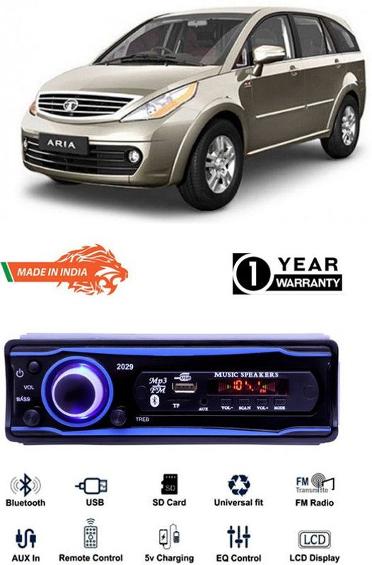 Purpleheart Blue 2029 USB/AUX/SD/BLUETOOTH/FM/MP3 BOOM MASTER STANDARD-PP509 Car Stereo  (Single Din)