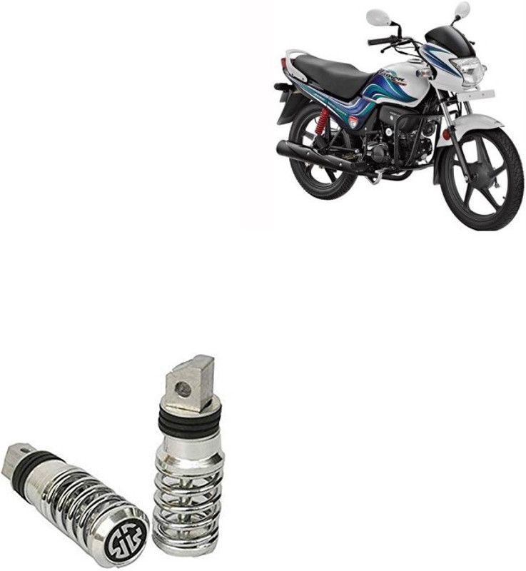 SEMAPHORE Spring Style Silver Metal Motorcycle Footrest For Hero Passion Pro Foot Rest  (Silver)