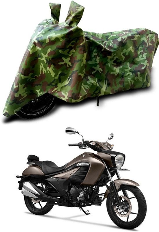 SEBONGO Two Wheeler Cover for Suzuki  (Green, Multicolor)